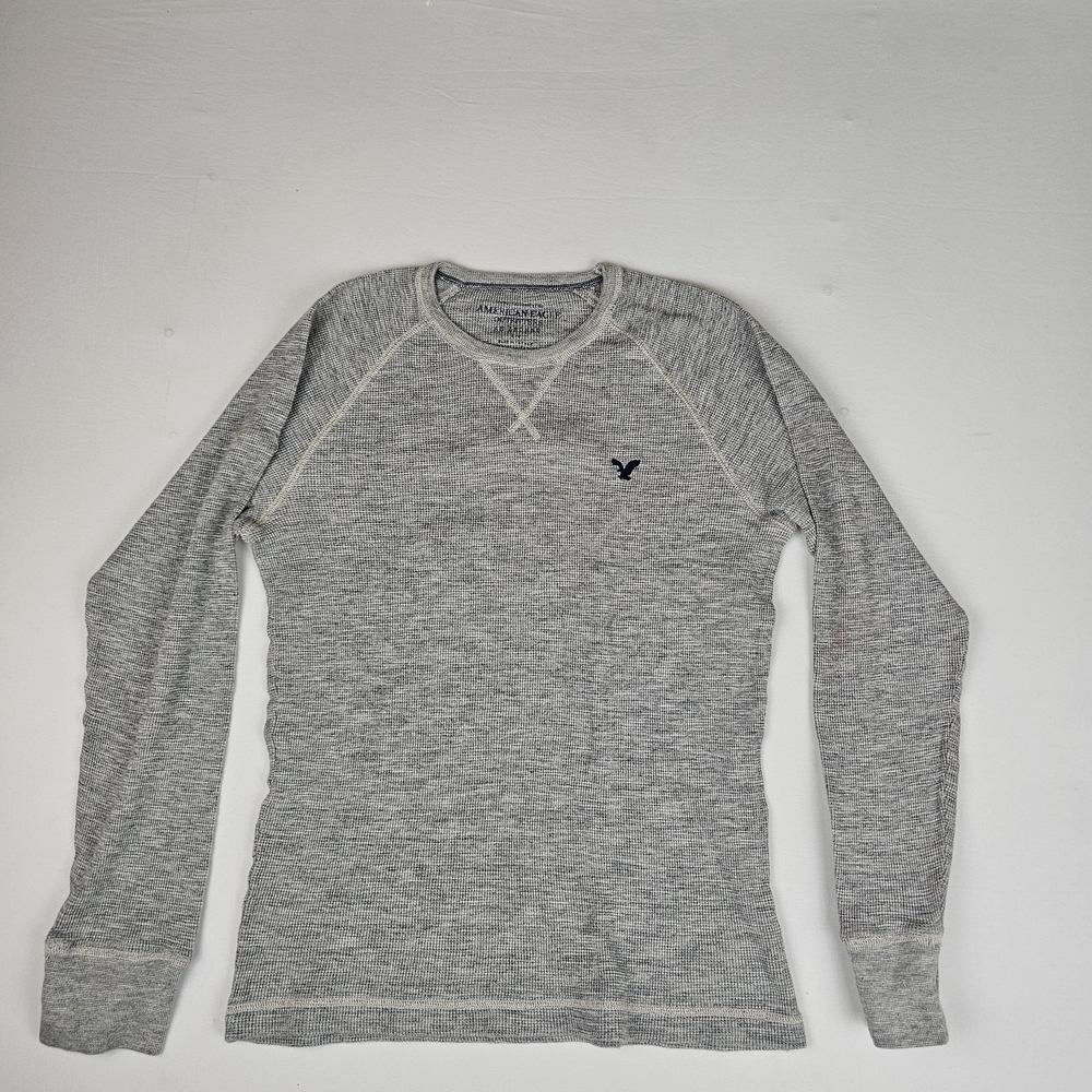 American Eagle Outfitters Gray Textured Crewneck